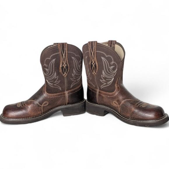 Ariat Fatbaby Heritage Dapper Western Boots 10B Copper Kettle Brown - Picture 5 of 13